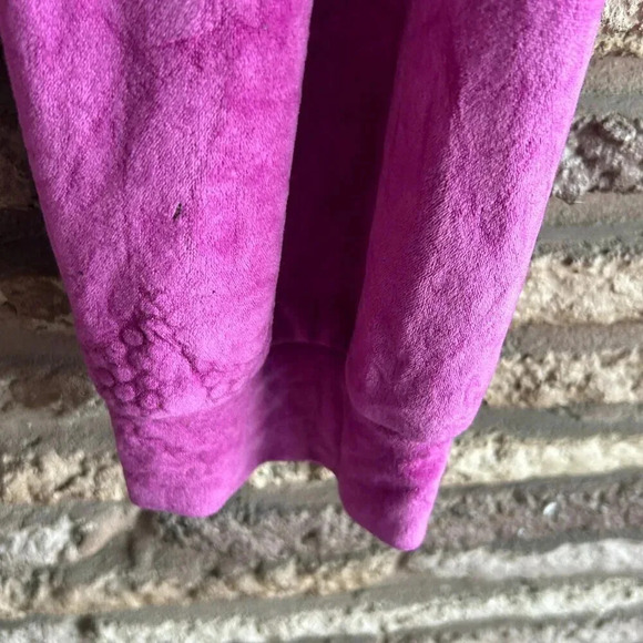 Juicy Couture Vintage Fuchsia Textured Velour Bling Track Pants Size Large - Picture 6 of 8